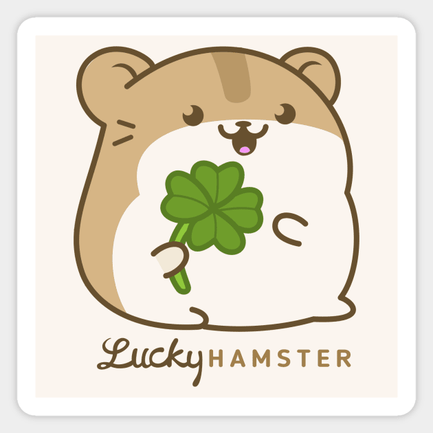 Lucky Hamster Sticker by Johnitees